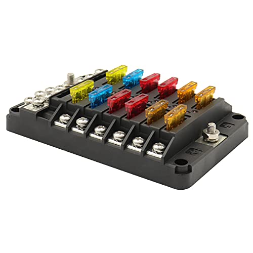 ANCORA Blocco fusibili a lama a 12 vie CON/bus