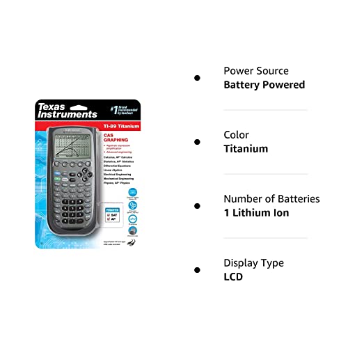 Texas Instruments Ti-89 Titanium Graphing Calculator (Packaging May Differ) (Renewed) #TOP2