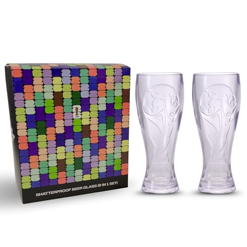 Official FIFA World Cup 2026 Edition -17oz Shatterproof Pilsner Shape Beer Cup - Collectors Item - Durable Perfect for Everyday Enjoyment of Your Favorite Beers - Handwash Only (2)