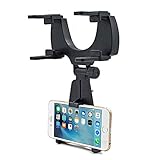 JORCEDI Universal Adjustable Car Rearview Mirror Mount Stand Holder Cradle for Cell Phone iPhone 12...