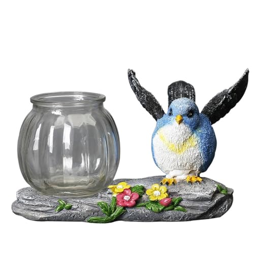 Pots de Fleurs en Céramique Pots de Fleurs hydroponiques Pothos, Vases en Verre Transparent, décorations de Bureau Pots de Fleurs(A)