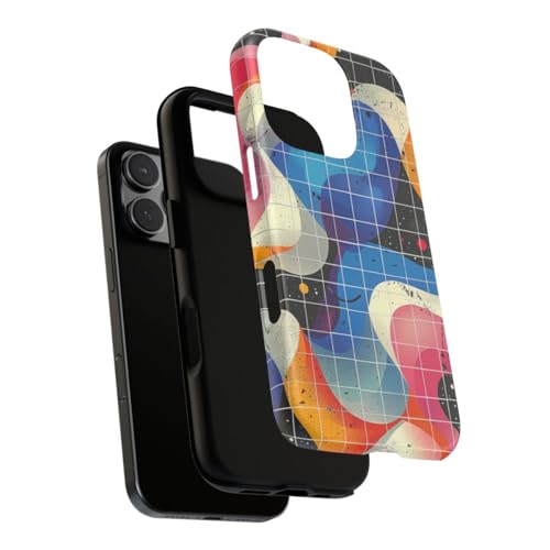 Coque iPhone 16 Pro motif abstrait coloré rigide mate multicolore - 3