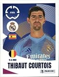 2025 Panini FIFA Club World Cup Stickers Soccer #480 Thibaut Courtois Real Madrid CF Officially Licensed Sticker Card (paper thin, smaller than regular card, Stock Photo Shown, Near Mint to Mint Condition)