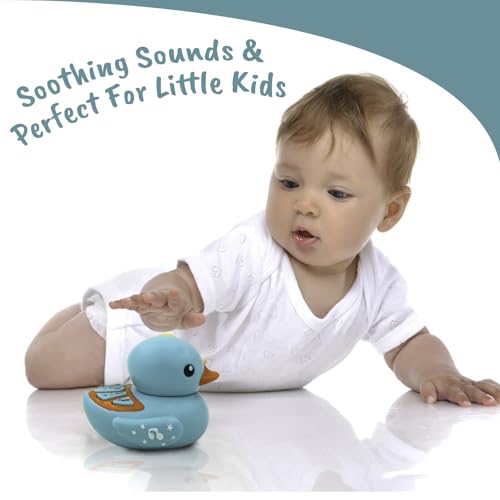 Image of Genie's Toy Bus Musical Learning Duck - Blue Color I Interactive Educational Toy with Lights and Sound I Fun Educational Learning Toys & Games I Portable Travel Art Toy for 4+ Months Kids