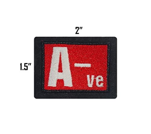 Image of Patched Up Blood Group Sew ON Embroidered Patches (A Negative)