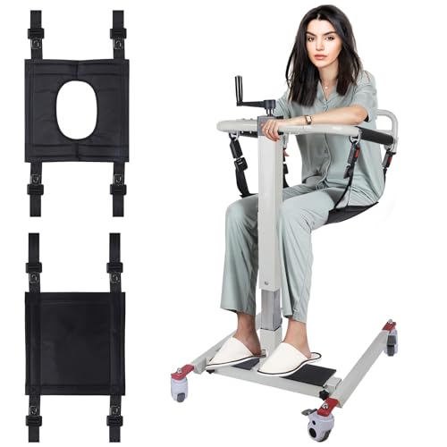 Patient Lift Transfer Chair Nopwer - Patient Elderly Handicap Lift Bathroom Car Wheelchair Portable Adjustable Seat Height