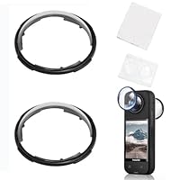 2 Stück Premium-Linsenschutz für Insta360 x 4 Zubehör, für Insta 360 x4 Linsenschutz, Drehbar Objektivschutz Zubehör, UV-Filter, Anti-Kratzen, Standard-Linsenschutz(Not for X4 Air)