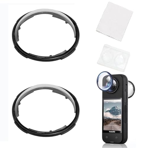 2 Stück Premium-Linsenschutz für Insta360 x 4 Zubehör für Insta 360 x4 Linsenschutz Drehbar Objektivschutz Zubehör UV-Filter Anti-Kratzen Standard-Linsenschutz(Not for X4 Air)