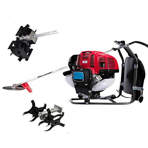 CHIKURA Multi 3 in 1Backpack 52cc asoline Mini Tiller Cultivator Digging Hedge Trimmer Garden Farm Tool