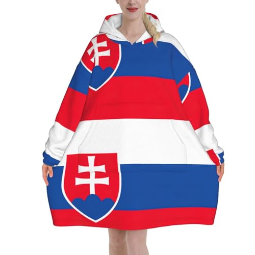 Couverture à capuche Slovaquie en flanelle épaisse à manches