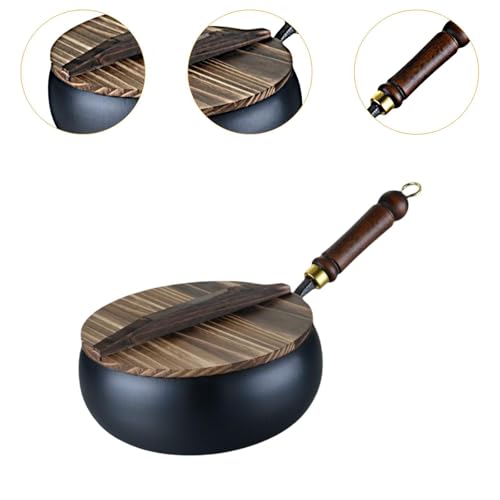 Wok de Hierro con Mango de Madera 28cm miniatura 3