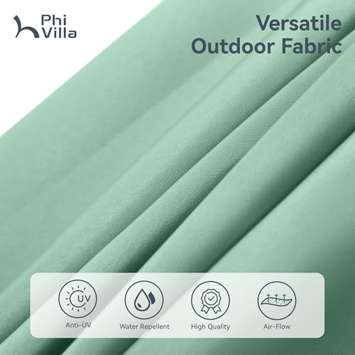 Sombrilla de jardín de gran tamaño impermeable PHI VILLA con base para una protección solar total 5