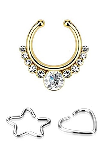 Gold Plated Helios with Gems 5/16