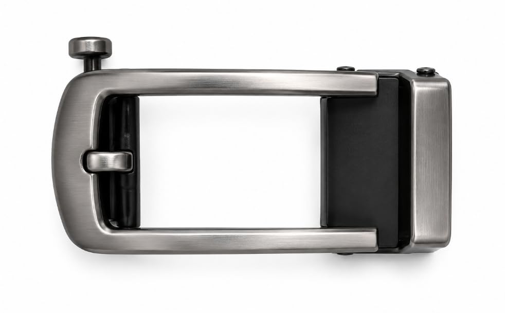 Belt Buckle for mens,Auto-Lock buckle,Classic Style, for Formal, Casual, Business, Everyday Wear for 1.3 inc strap,Men's Belt Buckle Only autoo lock, No-Hole buckle, Auto adjust bucklee-image-0