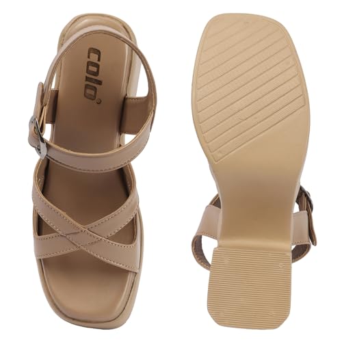 Image of Colo Comfortable & Stylish, Cushioned Footbed Block Heel Sandal for Womens and Girls /Sandal For Women