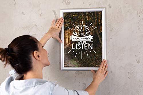 Bnv Aluminum Front Load Snap Poster/Picture Frame, Dark Blue, 16X20 Inches, 1'' Profile, Wall Mounting, Portrait And Landscape Mode, Easy Installation, Anti-Glare, Pvc Cover, Lightweight #TOP6