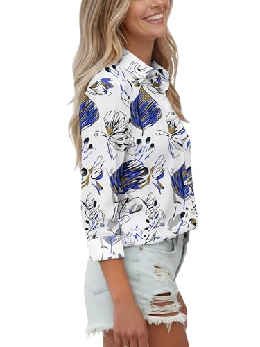 Image of Soft Wrinkle-Free Button Down Stretch Shirts for Women, Breathable Moisture-Wicking Casual Work Dress Tops