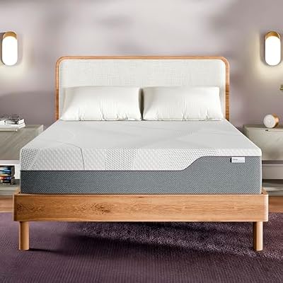 Sleep Innovations Shiloh 12 Inch Green Tea Memory Foam Mattress, Full Size, Bed in a Box, Medium Feel