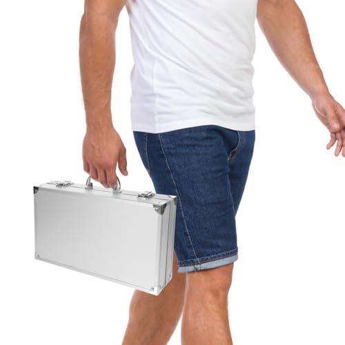 Briefcase Prop Aluminum Metal Case Lock Small Briefcases Locking Toy Card...