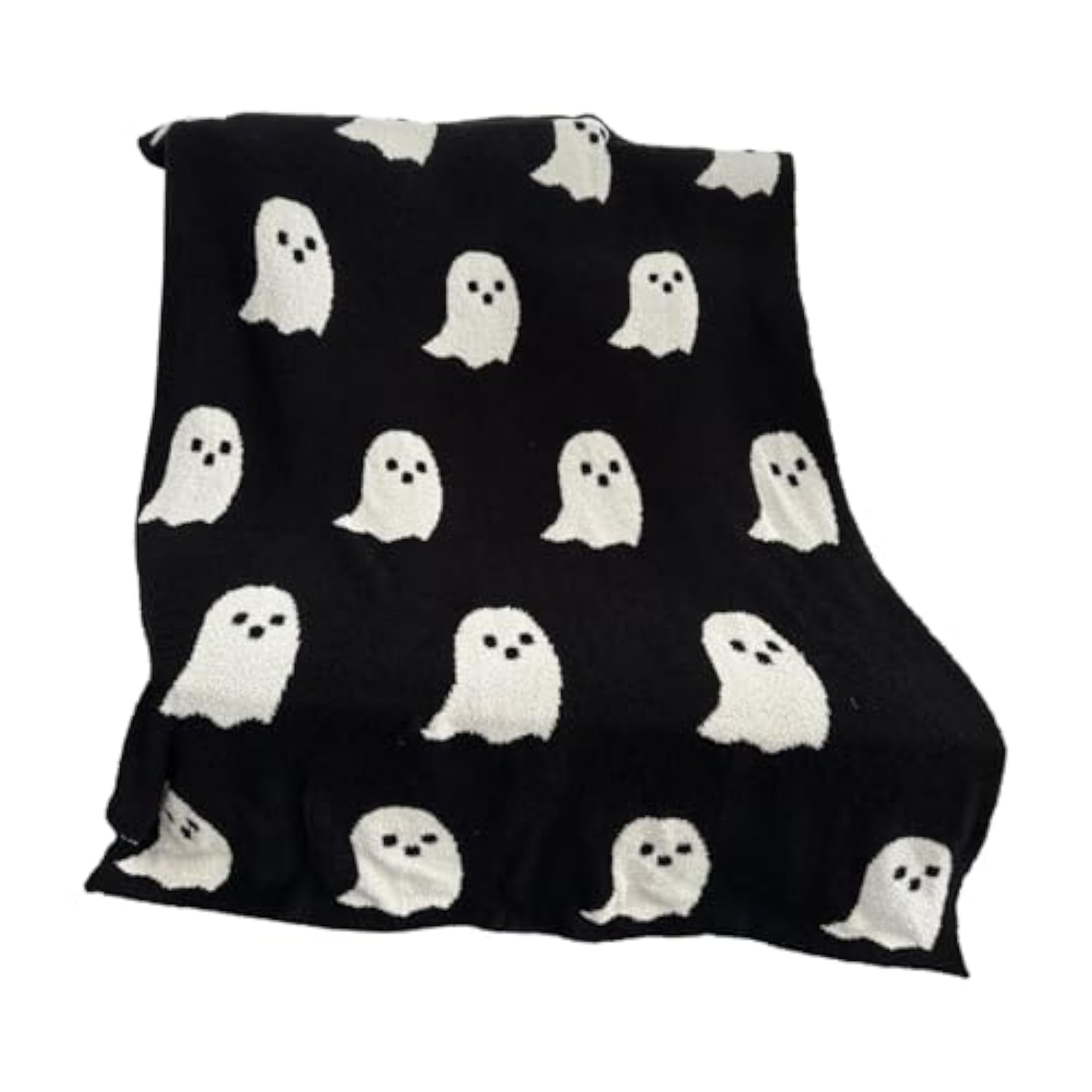Ghosts Design Black Travel Blanket 130cm x 180cm