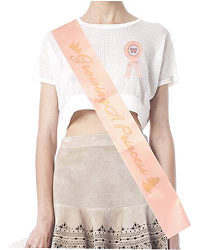 Baby Shower Decoration For Girl, Mom To Be Flower Crown, Christmas Gifts,Growing A Princess Sash, Mommy To Be Pin, Dad To Be Pin, Baby Shower Party Favors Decorations Gift,It's A Girl #TOP4