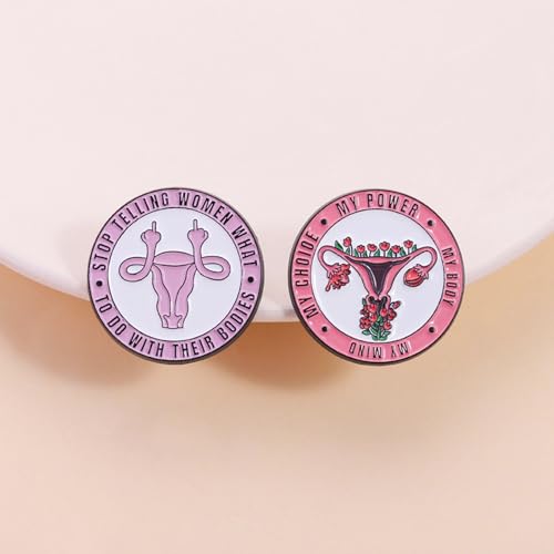 Image of Uterus Pin Medical Obgyn Pins Stethoscope Brooch Medicine Symbol Lung Brooch for Gynecologist Medical Doctors Nurse Gifts Jewelry