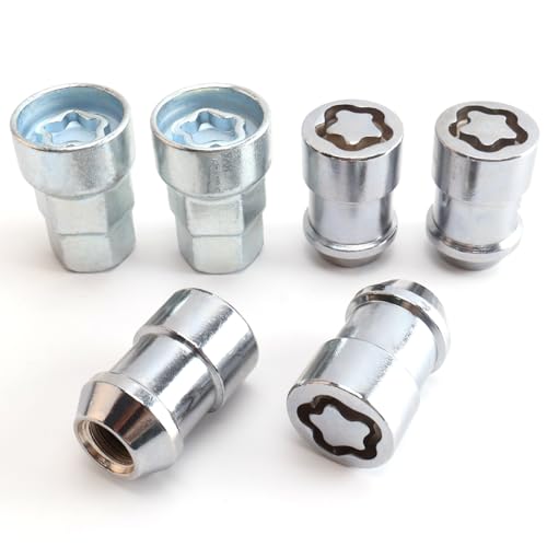 YYHHZZ M14 x 1.5mm Wheel Lock Lug Nuts Set, Fits Chevy Silverado Honda Civic Accord Toyota Camry Corolla Nissan Altima Rogue, 4 Locks with 2 Keys