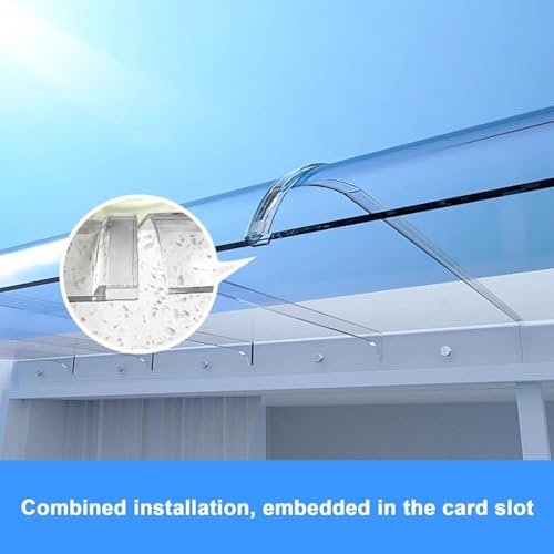 Auvent en PVC transparent pour abriter la terrasse du vent