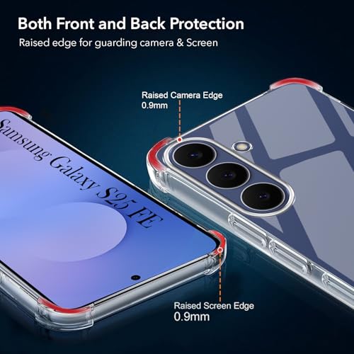 Image of Jkobi Shockproof Crystal-Clear Back Cover for Samsung Galaxy S25 FE (Anti Yellow Case | Drop & Camera Protection | Hard Polycarbonate)