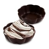 Lang's Chocolates – Dark Chocolate Dessert Shell Bowls – 12 Piece Box – Gluten Free – Kosher – Perfect For Ice Cream & Fruit – Rich & Delicious