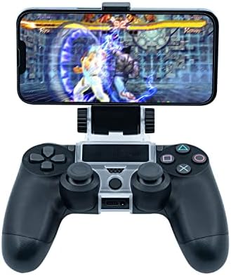 Mcbazel PS4 Smart Phone Clip Holder Clamp Mount Stand for PS4/ PS4 Slim/ PS4 Pro Controller Black