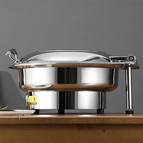 Estufa buffet redonda acero inoxidable 6L eléctrico miniatura 6
