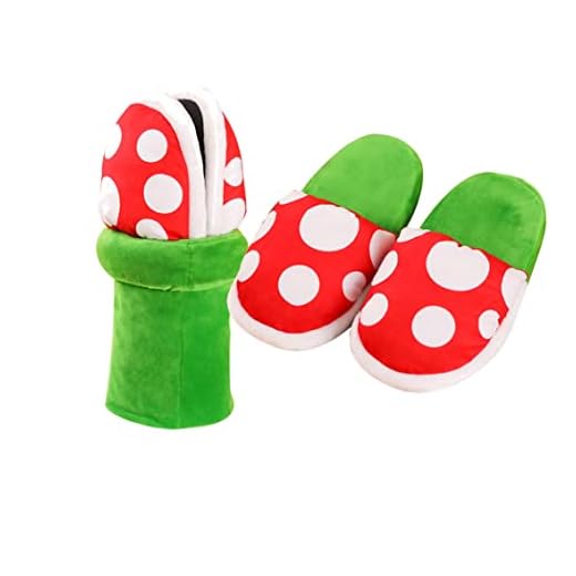 BEAUTYBIGBANG Piranha Plants - Pantuflas divertidas de felpa para casa, mocasines de invierno con soporte para maceta, flores caníbales, ropa para el hogar, regalos divertidos para mujeres, hombres y