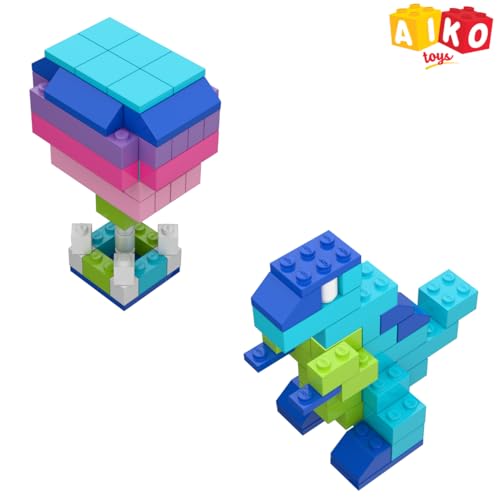 Image of AIKO | Box of Blocks Pastel 250 Pieces | Premium Building Blocks for Kids 4+ Years | Educational Construction Toy Set | Creative Learning Gift | Soft Colour Bricks for Boys Girls | Screen- Free Play