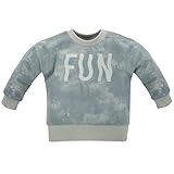 Pinokio Baby Sweatshirt Fun Time, 100% Cotton Blue, Boys Gr. 68-122 (104)