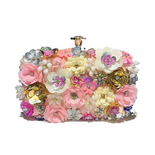 Sac de mariage à fleurs et perles parfait pour une invitée de soirée