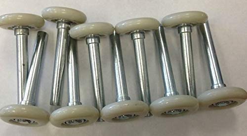 Premium Garage Door Rollers, Wheels - White Nylon Ball Bearing - 12 Pack