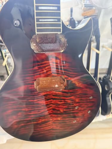 Image of Grote Electric Guitar Solid Body LPYS-006 Maple Neck Ideal for All Levels with Gigbag (Red Burst)
