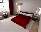 New Solaron Queen Size Solid Burgundy Korean Mink Blanket