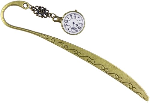 ARTIBETTER 3pcs Vintage Clock Bookmark Creative Metal Stationery Supplies DIY Accessory for Office School Book Reading Lovers