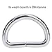 eBoot 50 Pack Metal D Ring, 1 Inch (Silver)