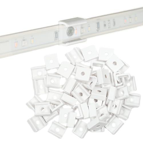 Befestigungsclips passend für Philips Hue Lightstrip V4 (50 Stk.) weiß – Sichere und unauffällige Montage Ihrer LED Stripes – Ideal für flexible Lichtgestaltung im ganzen Haus