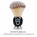 Parker Deluxe Synthetic Silvertip Shaving Brush – 22 mm Ultra‑Soft Knot, Chrome & Black Handle + Acrylic Stand for Proper Drying