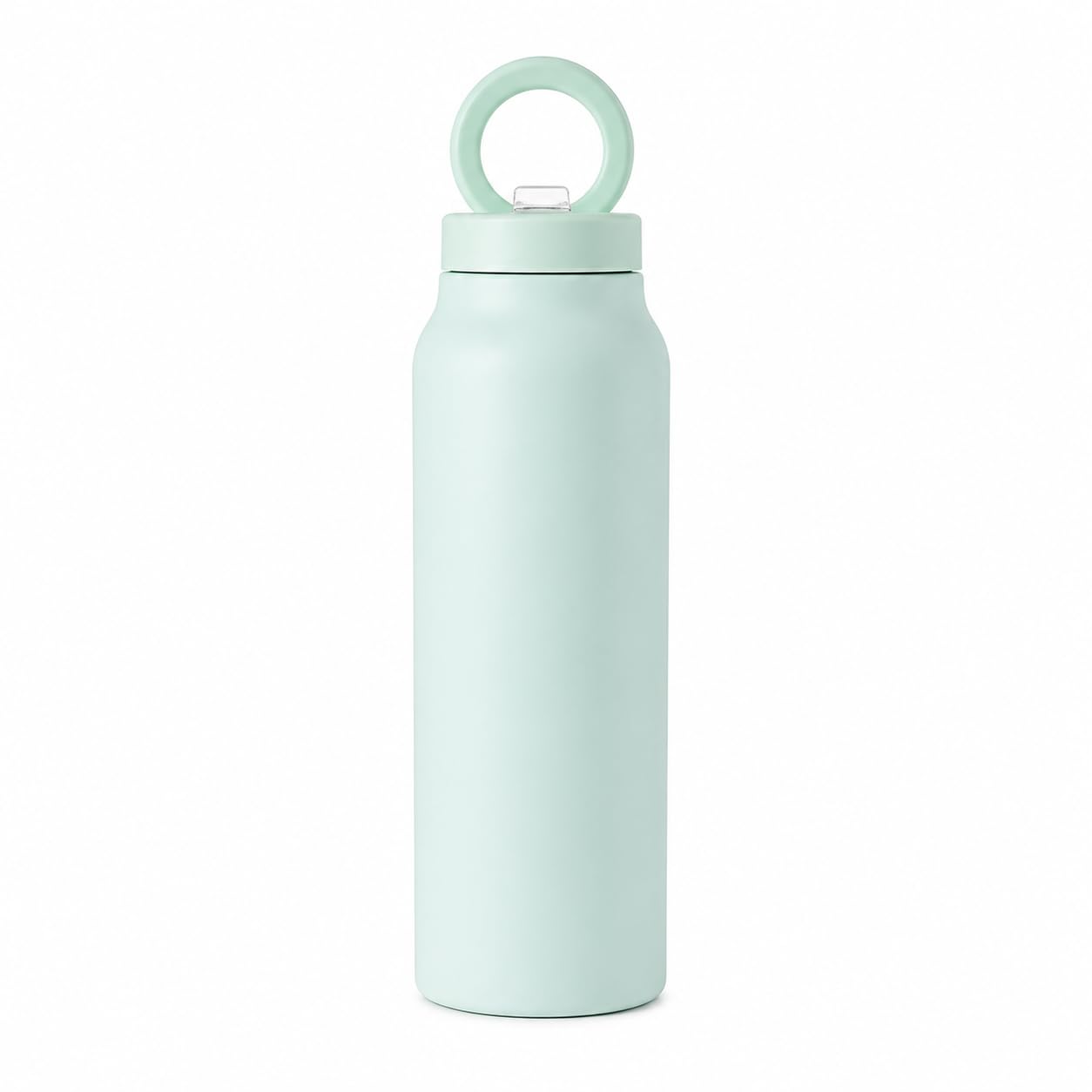 Gourde fitness magnétique inox isotherme 750ml, bouteille sport bleu clair