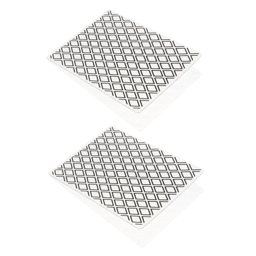 DOITOOL 2 Pcs Plastic Embossing Folder Template for DIY Scrapbooking Durable Diamond Square Design for Card Making and Crafts