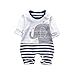 Produktbild WEXCV Baby Neugeborenes Jungen Mädchen Spielanzug Lange Ärmel Cartoon Elefant Streifen Drucken Strampler Overall Herbst Mode Niedlich für 0-18 Monate