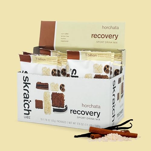 Image of Skratch Labs Recovery Sport Drink Mix - Horchata | 4:1 Carb‑to‑Protein Post‑Workout Formula for Fast Recovery | Complete Milk Protein, Electrolytes & Probiotics | 10 Single‑Serve Packets