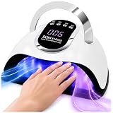 ROHSEL UV LED Lampe für Gelnägel 280W | Professionelle Nagellampe mit 66 LEDs | schnelles Aushärten | Low Heat Modus | Sensor | Timer | LED Display | abnehmbarer Boden