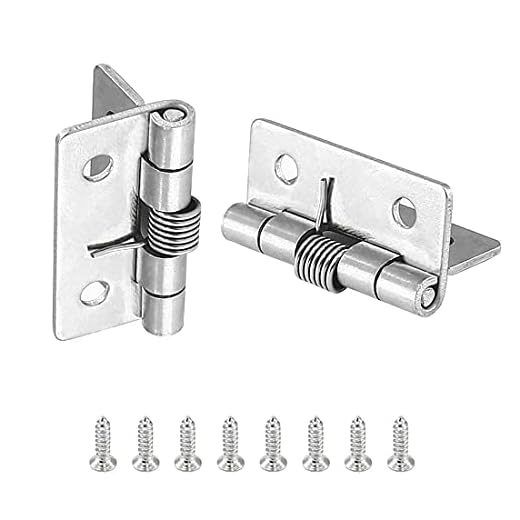 Selbstöffnende Federscharniere Edelstahl 304 Selbstschließende Federtürscharniere Automatisch schließende Scharniere für unsichtbare Türen Schließen von Federscharnieren (1.5inch-4pcs)