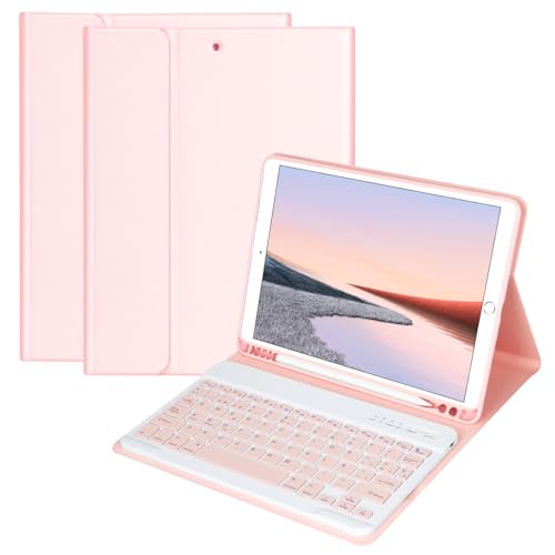 HOTLIFE Funda con Teclado para iPad 10.2 9th Gen 2021/iPad 8th 2020/iPad 7th 2019, Español Ñ con...